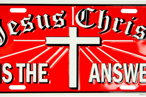 Jesus Christ Is the Answer License Plate