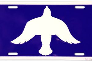White Dove License Plate