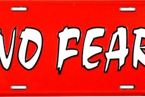 No Fear License Plate
