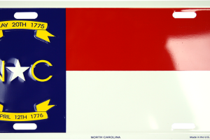 NC Flag License Plate