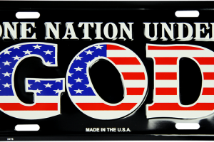 One Nation Under God License Plate