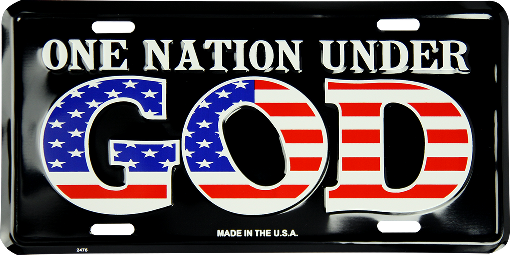 One Nation Under God License Plate