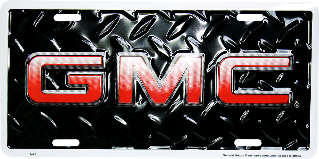 GMC Diamond Plate License Plate
