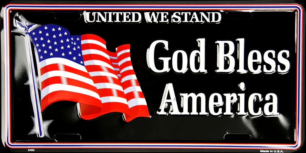 God Bless America License Plate