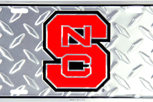 NC State Diamond Plate License Plate
