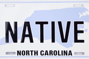 North Carolina Native License Plate