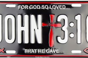 John 3:16 License Plate – “For God So Loved…”