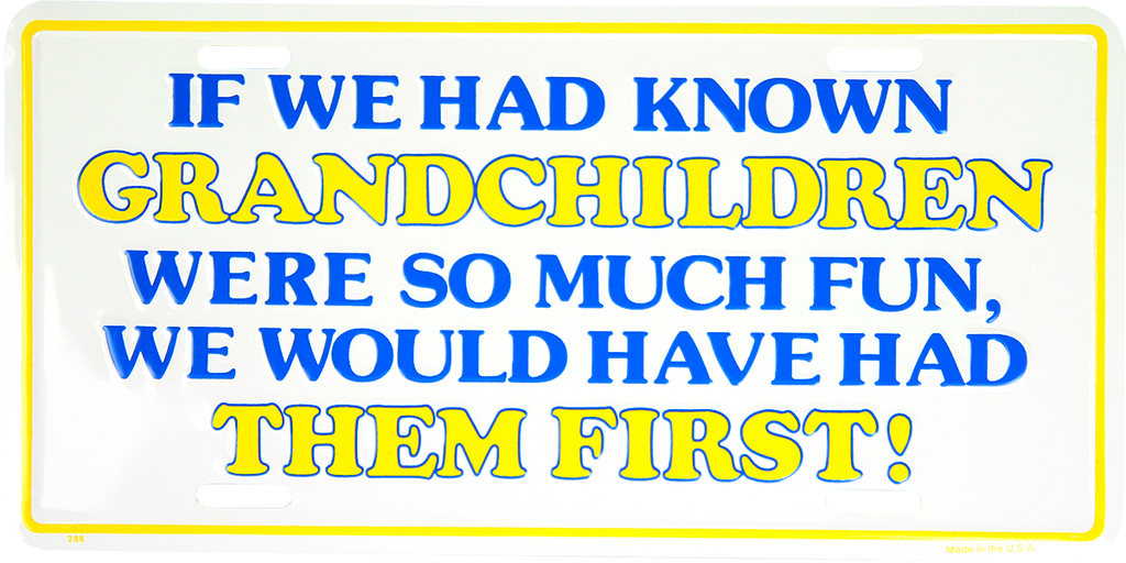 If We Had Known Grandchildren Were So Much Fun License Plate