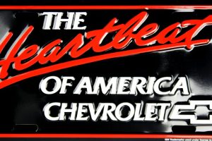 Chevrolet “The Heartbeat of America” License Plate