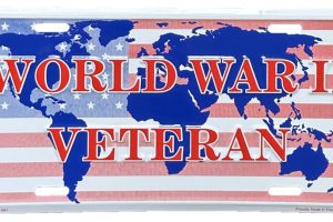 World War II Veteran License Plate