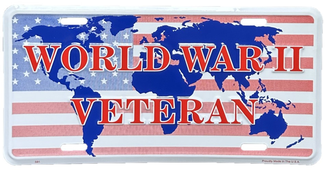World War II Veteran License Plate