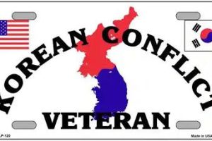 Korean Conflict Veteran License Plate