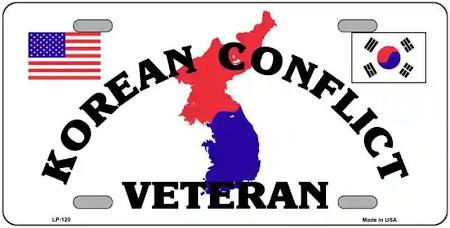 Korean Conflict Veteran License Plate