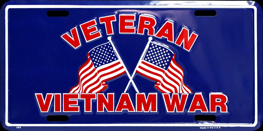 Vietnam War Veteran License Plate
