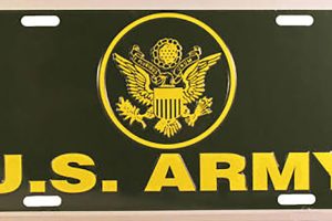 U.S. Army License Plate