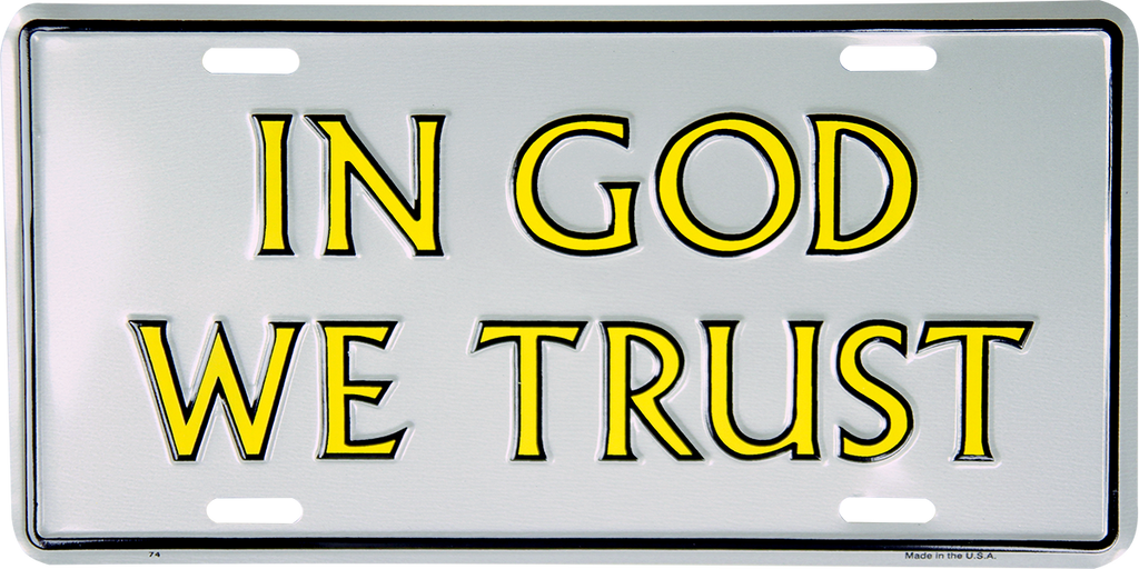 In God We Trust License Plate