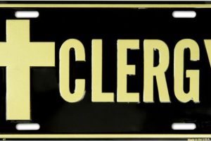 Clergy License Plate