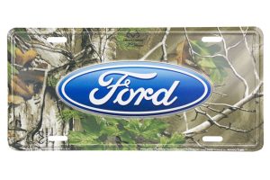 Ford Logo Camo License Plate