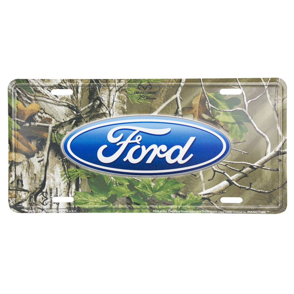 Ford Logo Camo License Plate