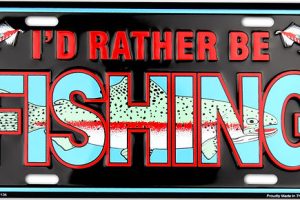 I’d Rather Be Fishing License Plate