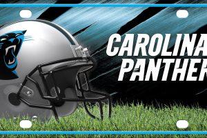 Carolina Panthers Helmet License Plate