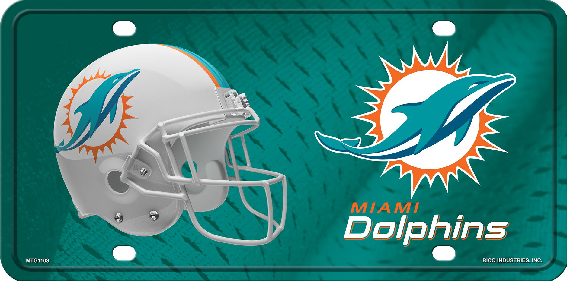 Miami Dolphins Helmet License Plate