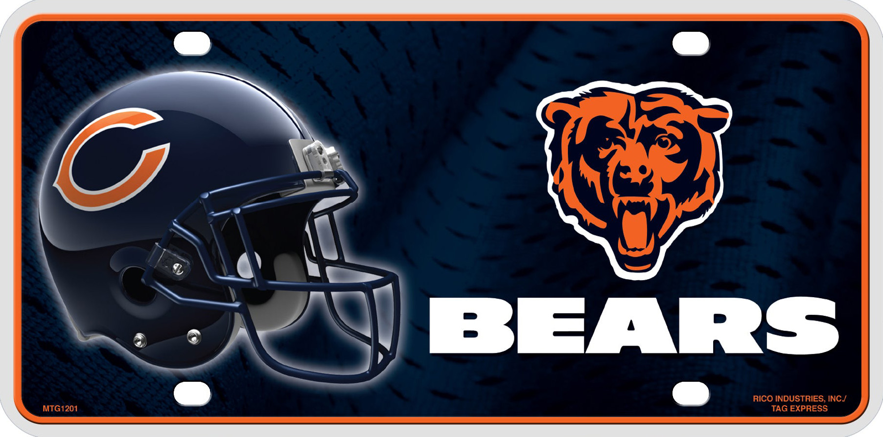 Chicago Bears Helmet License Plate
