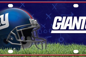 New York Giants Helmet License Plate