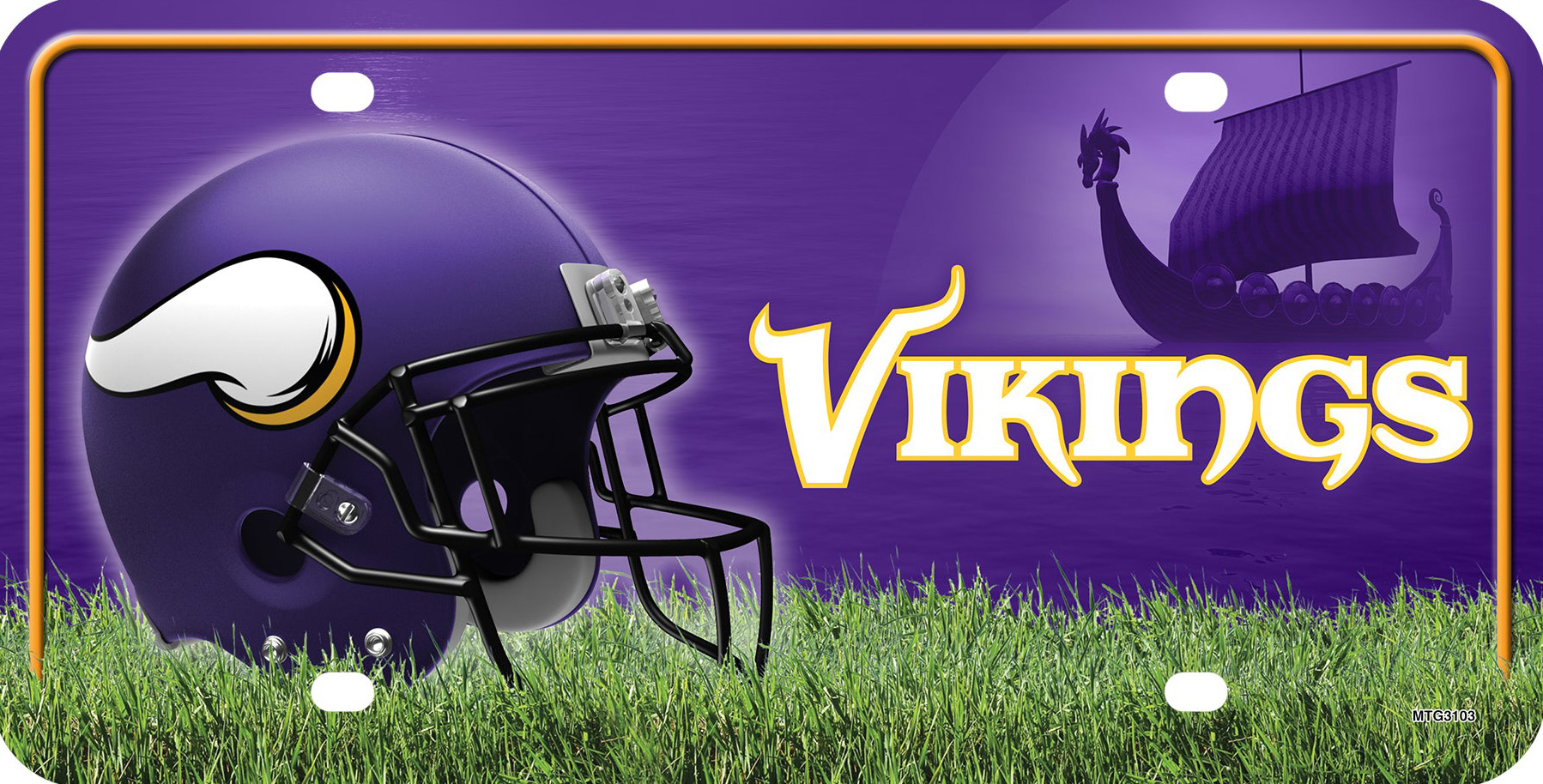 Minnesota Vikings Helmet License Plate
