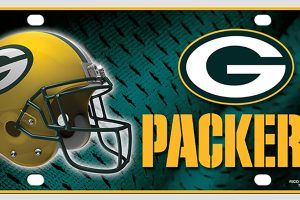 Green Bay Packers Helmet License Plate
