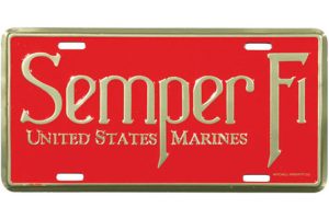 SEMPER FI License Plate