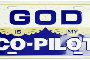 God Is My Co-Pilot License Plate