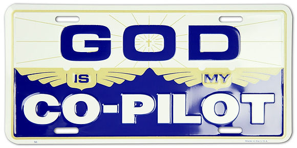 God Is My Co-Pilot License Plate