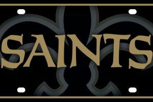 New Orleans Saints Wordmark License Plate