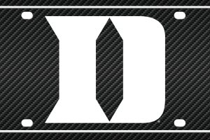Duke Blue Devils Carbon Fiber License Plate
