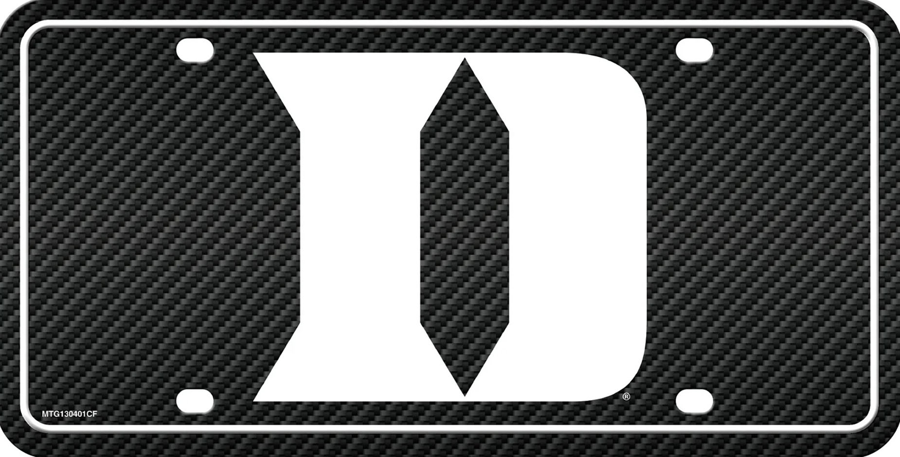 Duke Blue Devils Carbon Fiber License Plate