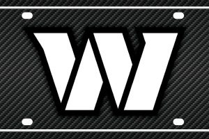 Washington Commanders Carbon Fiber Metal License Plate